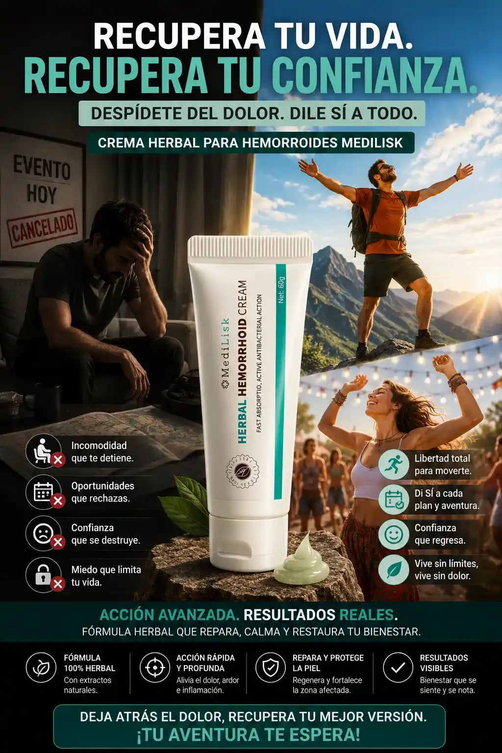 PIDE 1 Y LLEVA 2- CREMA HERBAL PARA HEMORROIDES