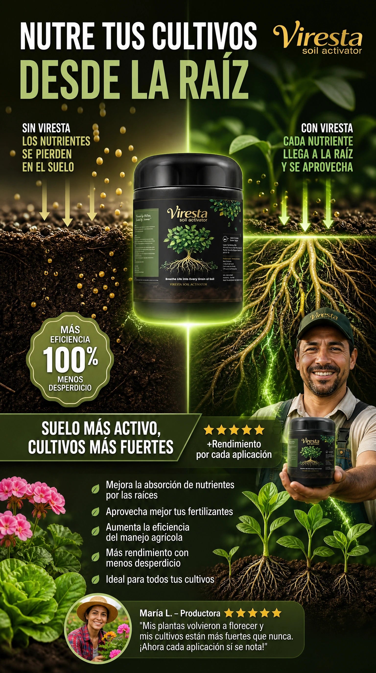 PIDE 1 Y LLEVA 2 "VIRESTA", Revitalizador y germinador
